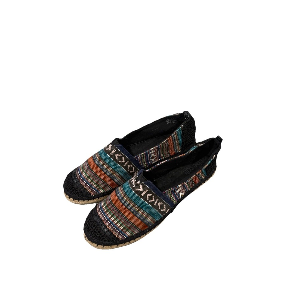 The Sak Ella Espadrilles Aztec Stripe Multicolor Slip On Boho Womens 10‎